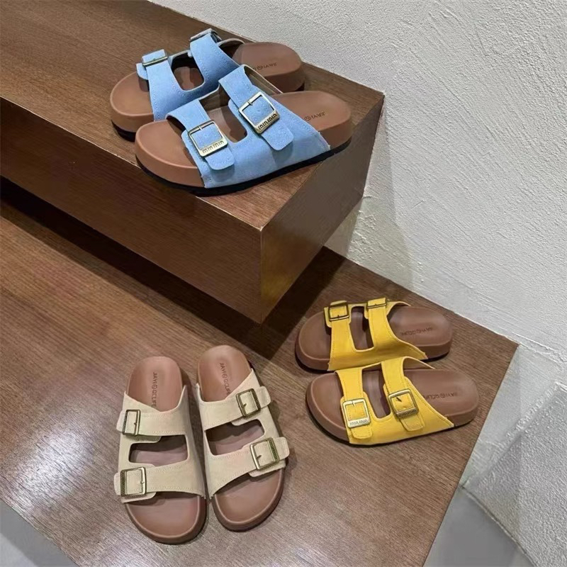 薇莎3301【厚底博肯拖】3.5-4CM舒适时尚女士拖鞋