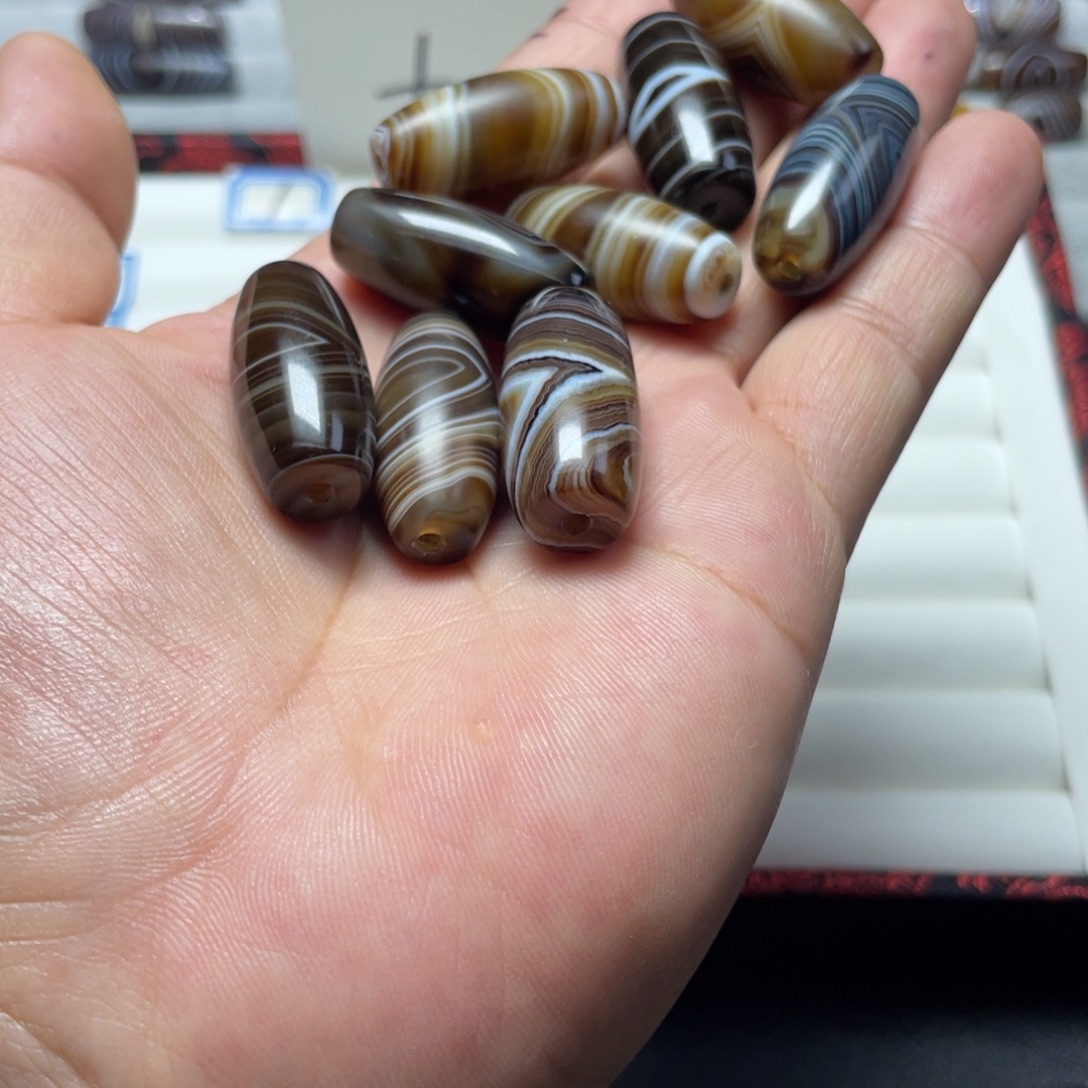 小***珠玛瑙/玉髓合金珠宝奇石