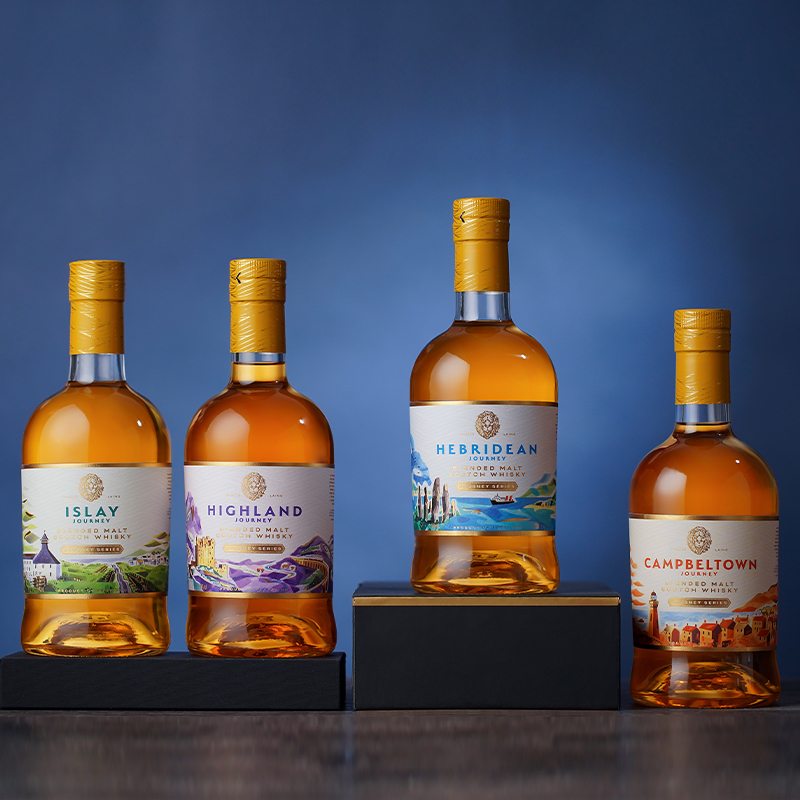 苏格兰之旅系列套装 亨特梁麦芽调和威士忌 苏格兰原瓶进口洋酒