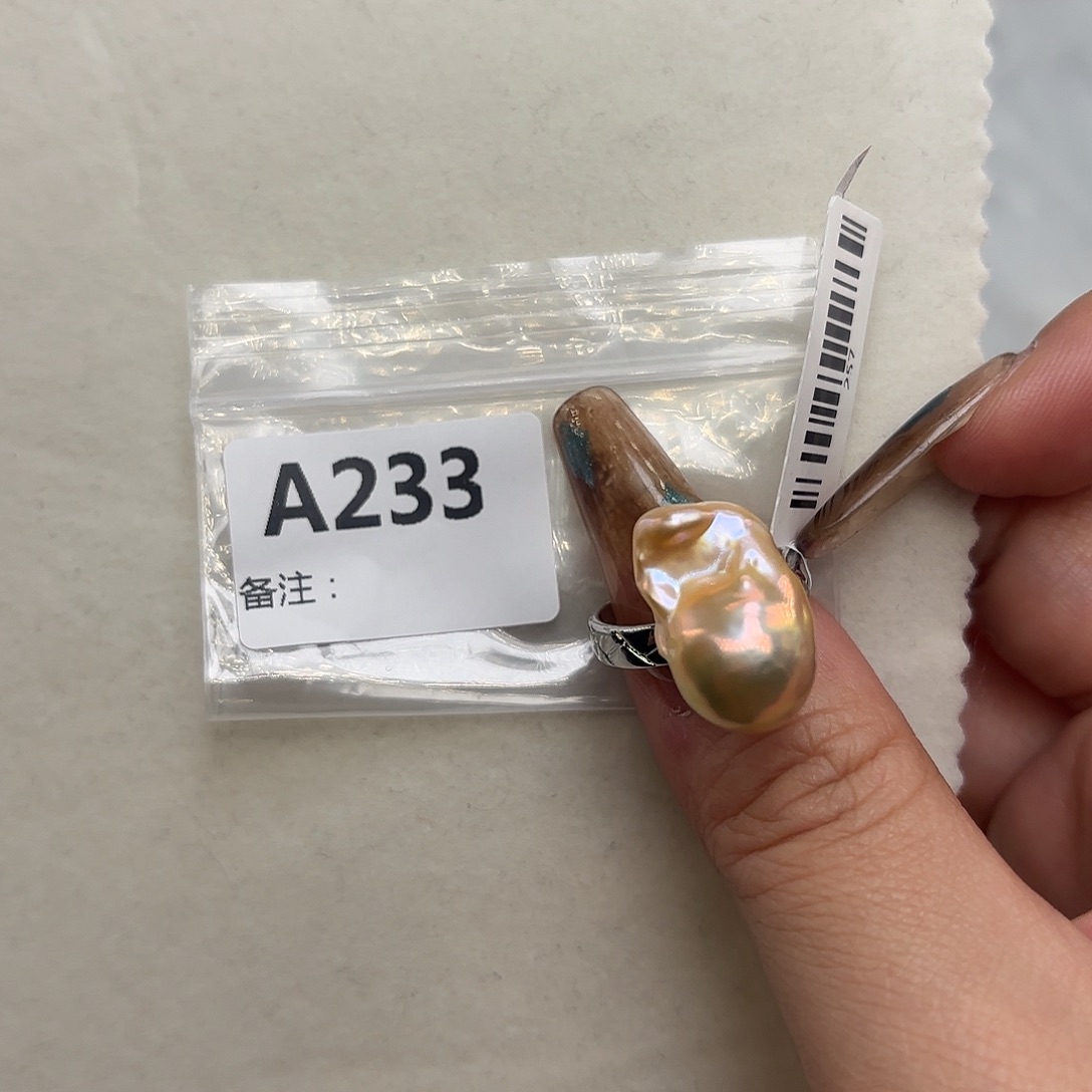 淡水珍珠戒指合金