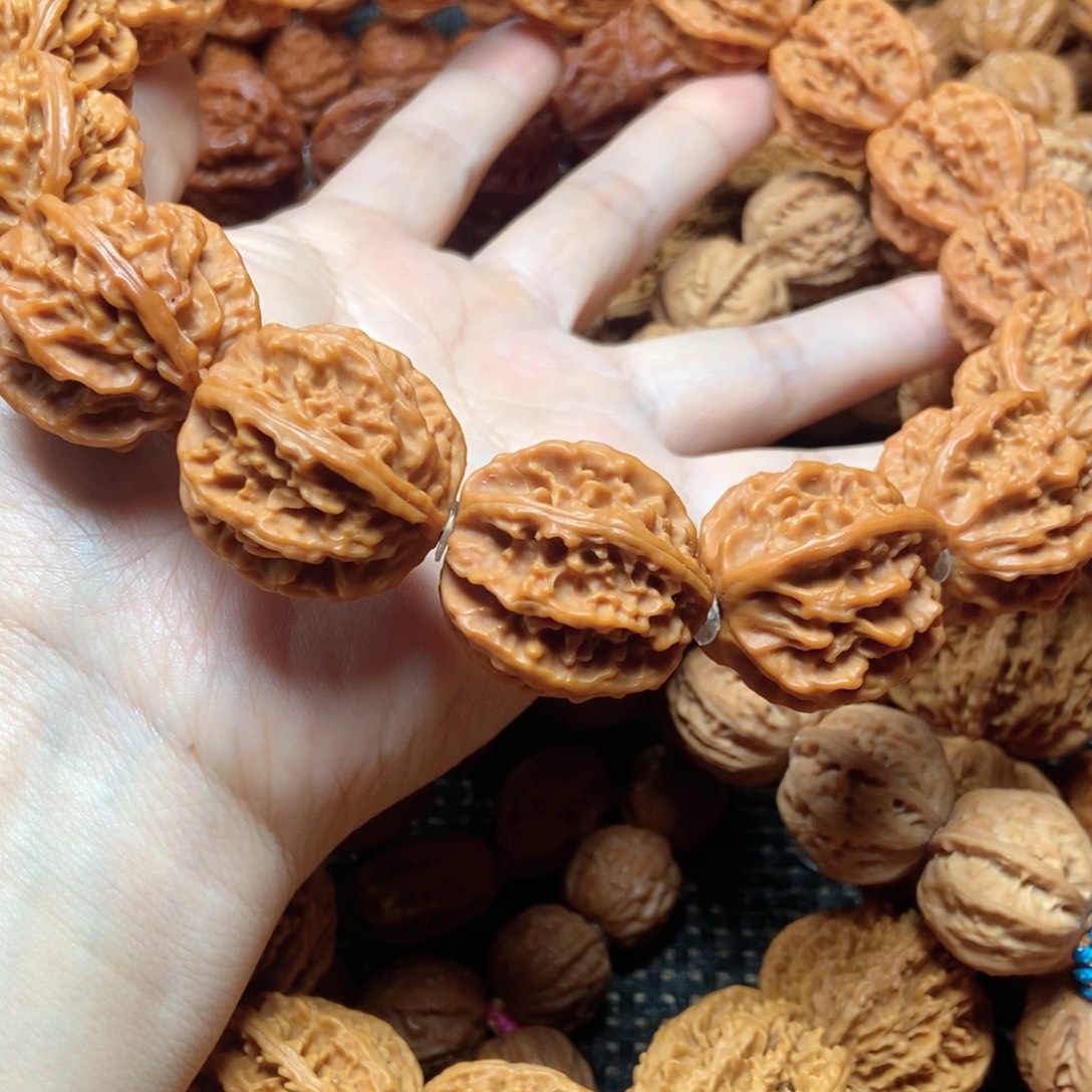 震***石手串桃核八棱手持