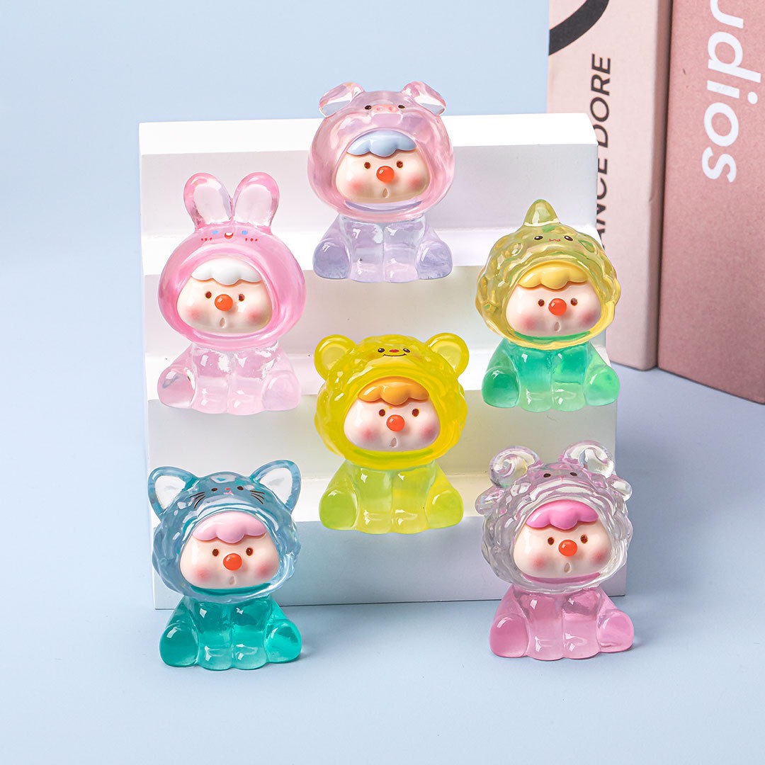 【动物崽崽】对对碰高透款diy网红卧室树脂摆件可爱创意少女心