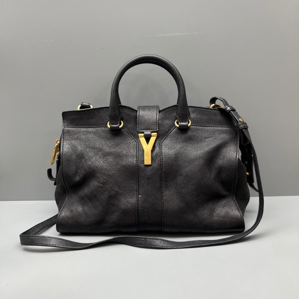 95新 YSL/圣罗兰 黑金Cabas手提单肩斜跨包 尺寸30*20 SV16483