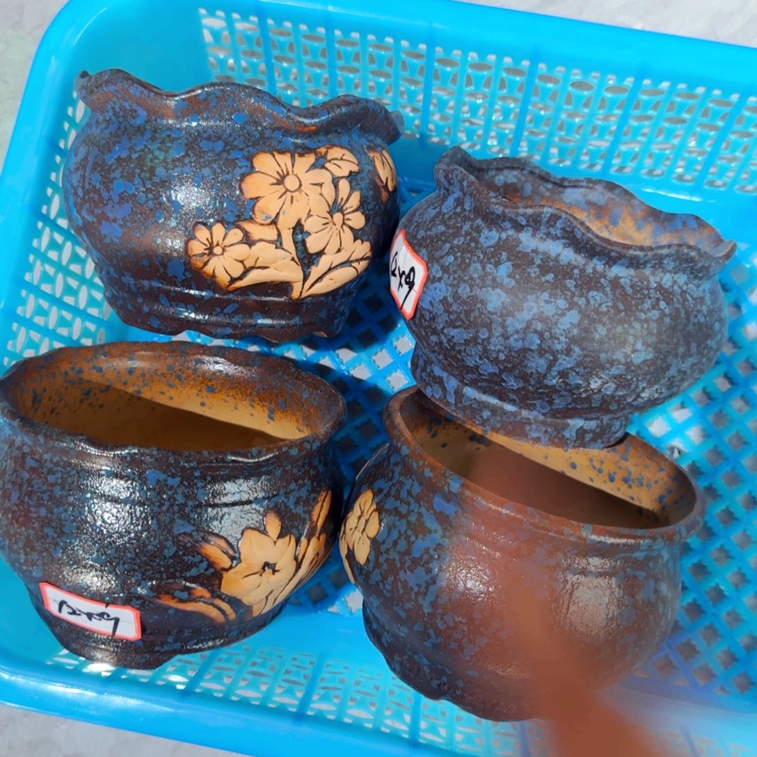 紫砂花盆粗陶盆醋