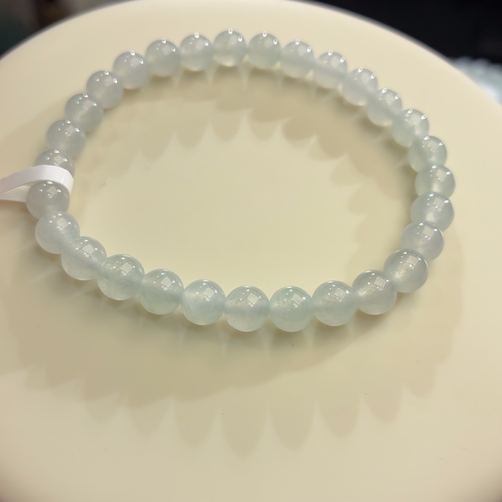 翡翠未镶嵌手链冰胶晴底卡6.4