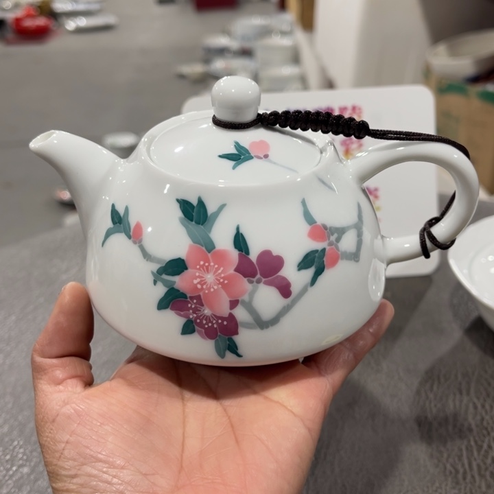 醴陵高温瓷釉下手绘320毫升