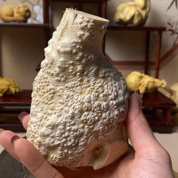 香榧木飘*黄杨木手把件