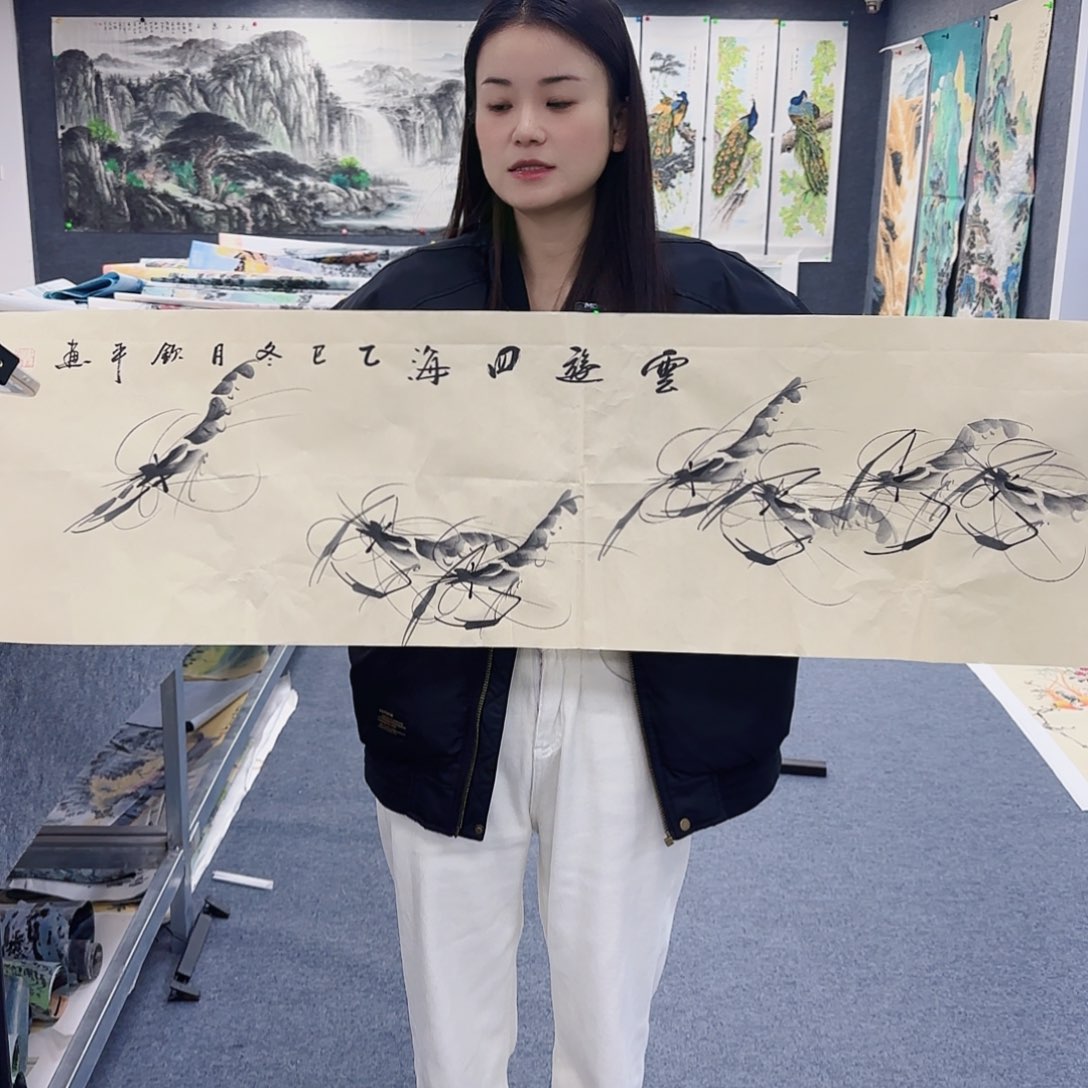 国画作品小姐姐放漏中