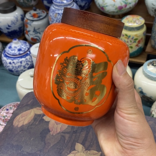 瓷片茶叶罐密封罐储物罐