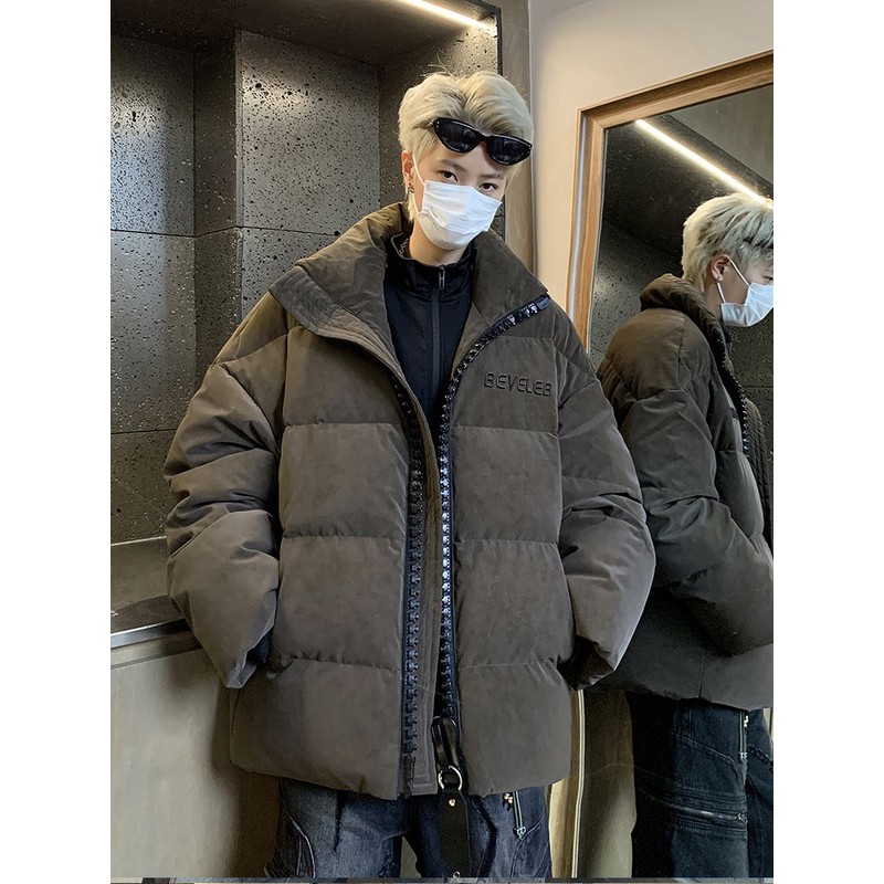 【奥莱撤柜】大拉链羽绒服男冬季新款潮流ins设计感刺绣港风日系