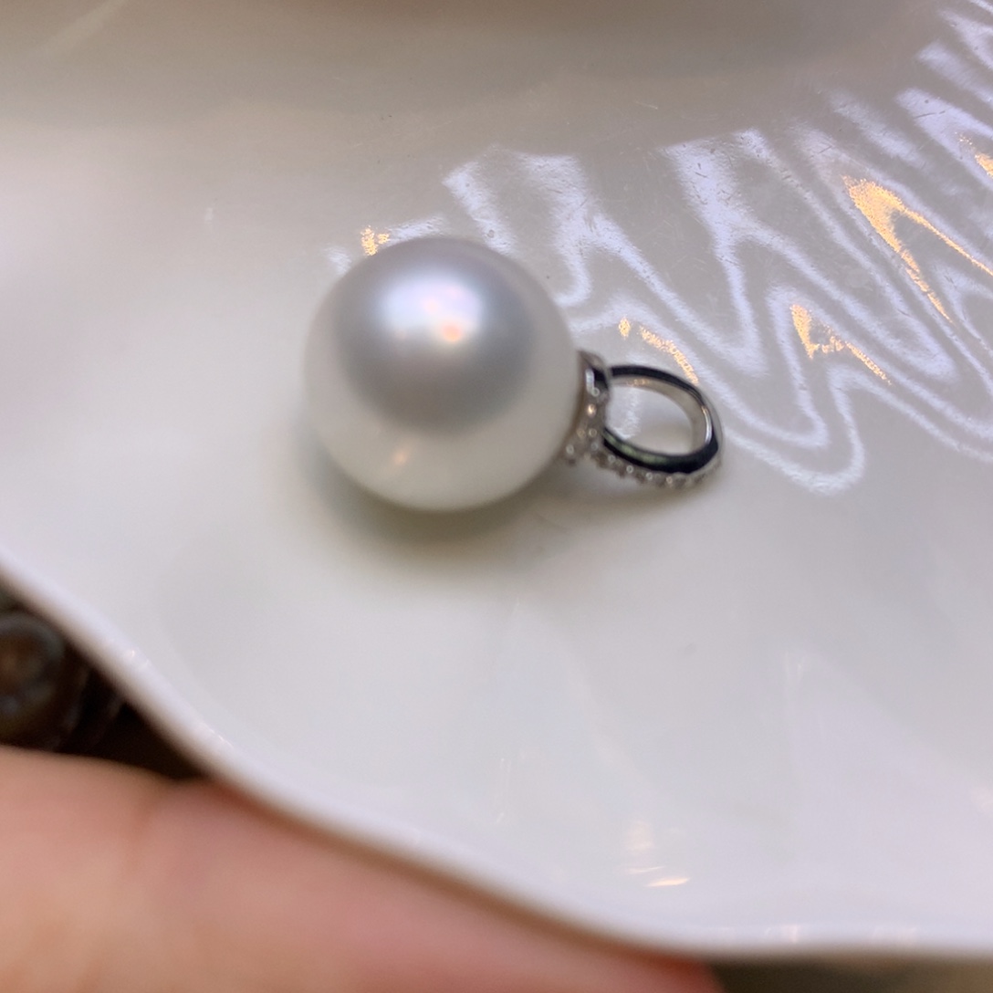 颈饰银S925镶嵌海水珍珠