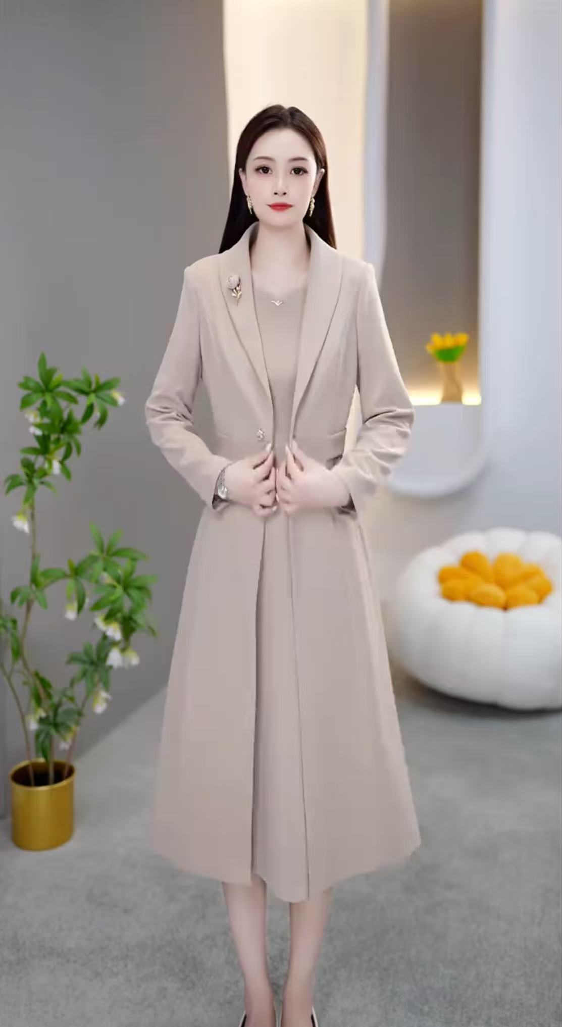 【依铭服饰】X182  #   2025 新款 气质 早秋 减龄 优雅 连衣裙