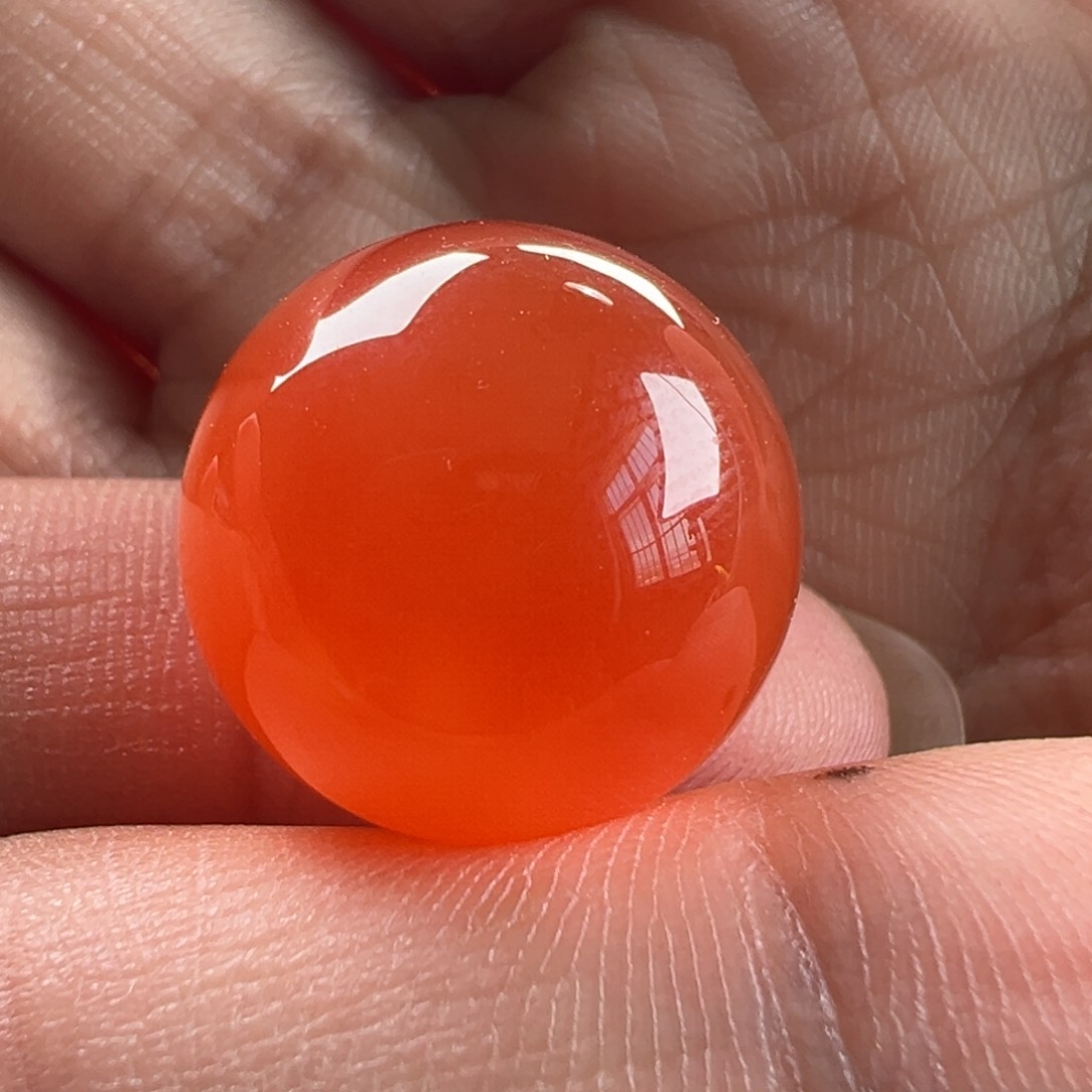 南红玛瑙圆珠17.7未镶嵌虾***眼