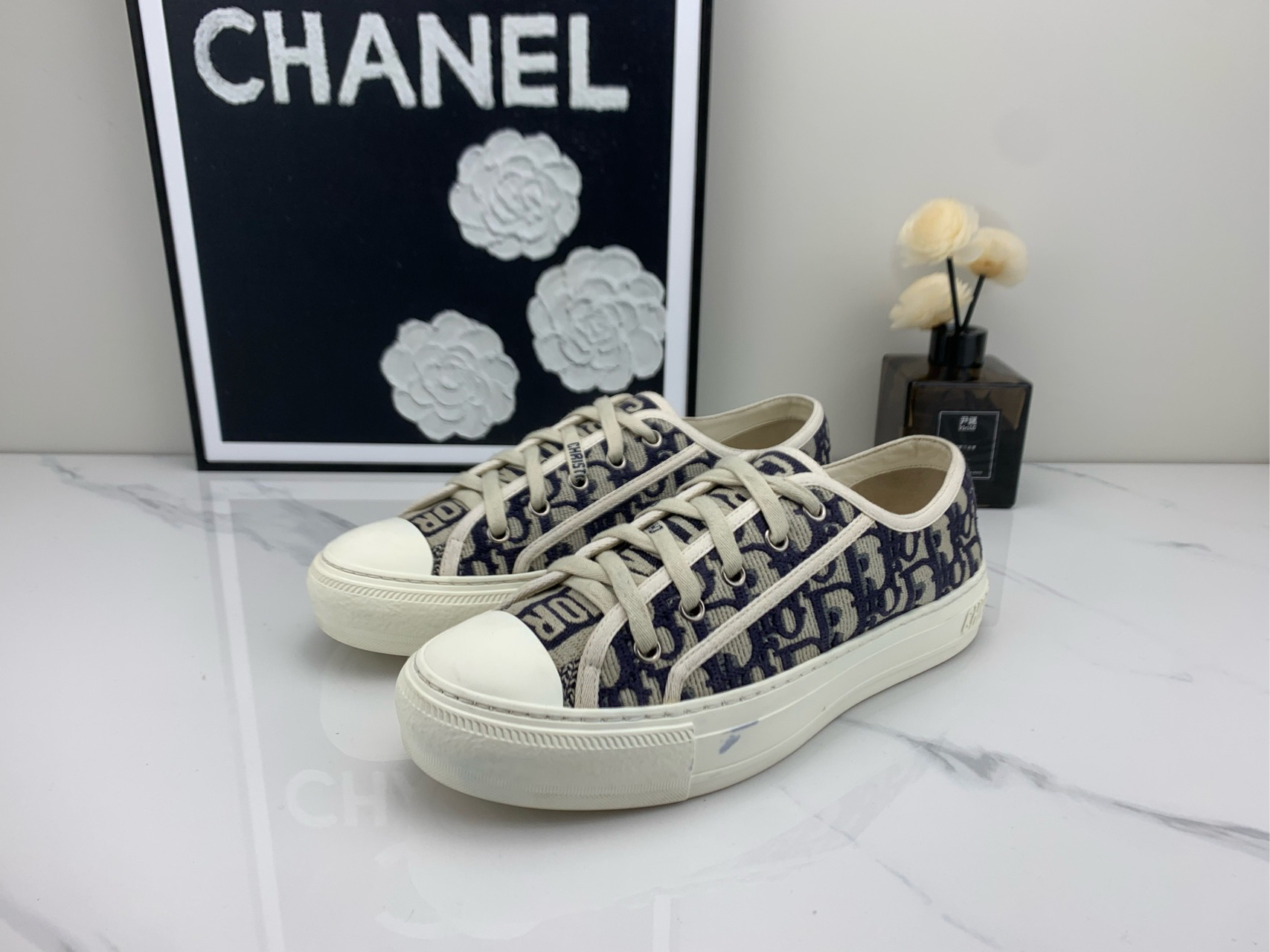 Dior迪奥 满印帆布鞋 37.5码/97新/jm00060