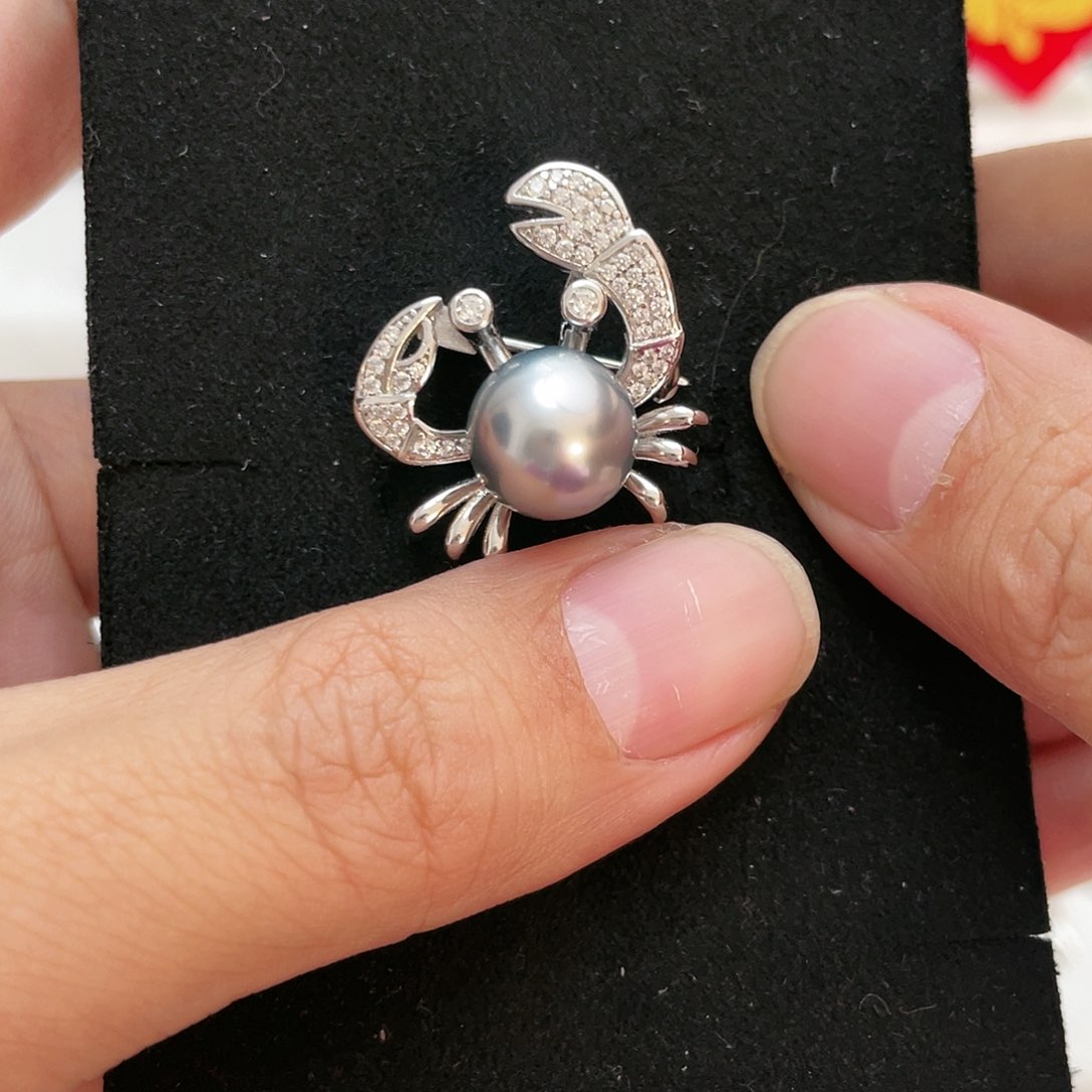 海水珍珠吊坠(不含链)银S925镶嵌