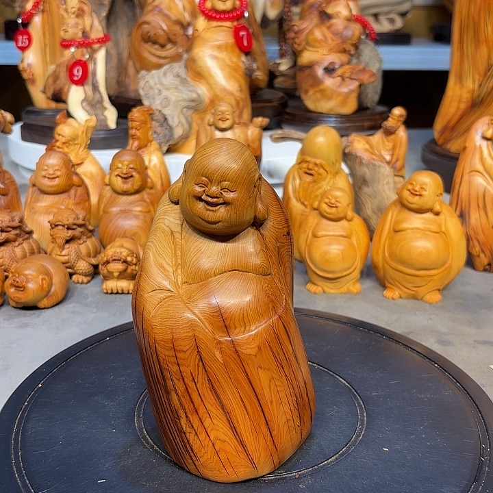 柏木太行崖柏弥勒佛