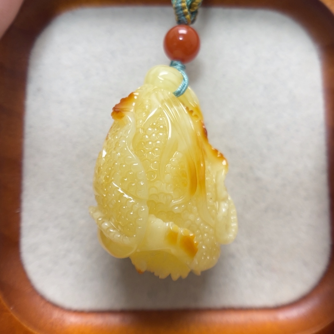 蜜蜡未镶嵌项链吊坠