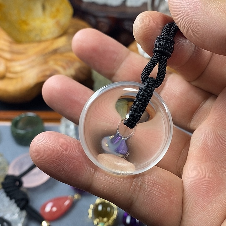 水晶颈饰未镶嵌白水晶平安扣