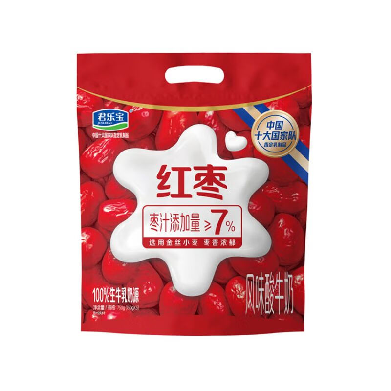君乐宝红枣酸牛奶150g*5/包