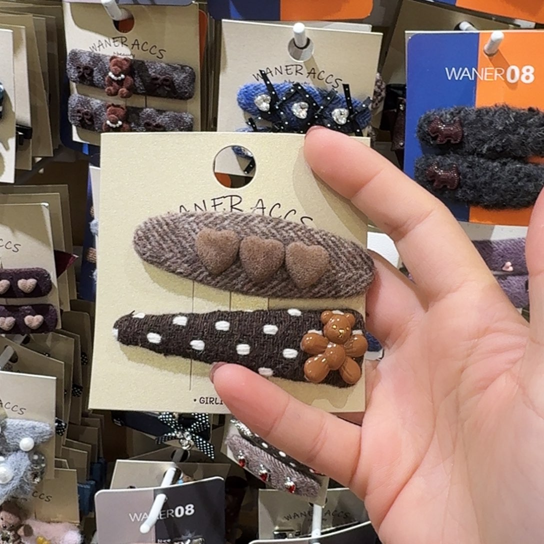 布艺非金属爱心小熊拜拜