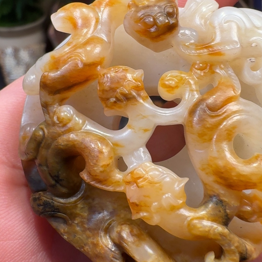 用***5和田玉（糖玉）未镶嵌手链