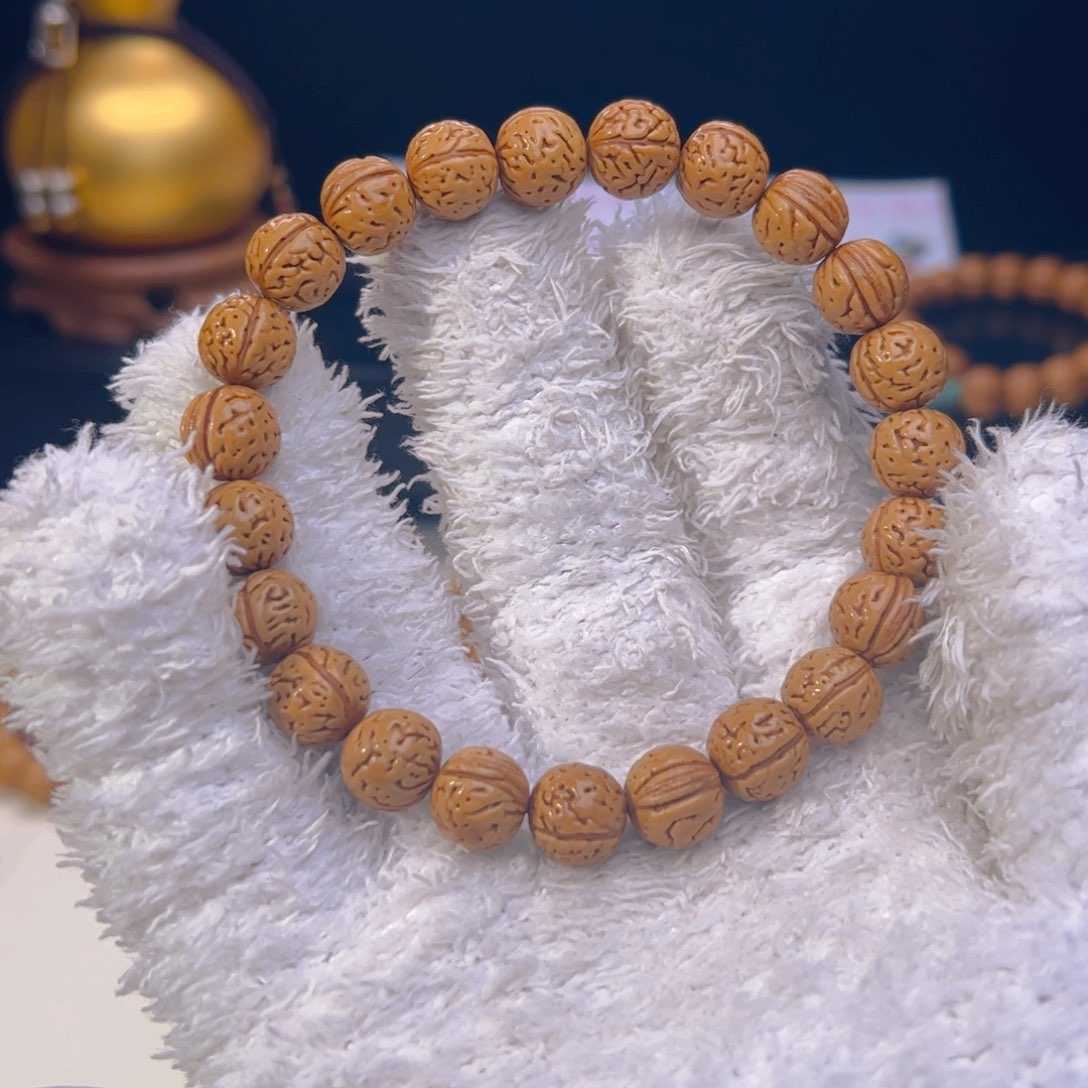 桃核手串坐****鬼1.1矮桩小黄桃