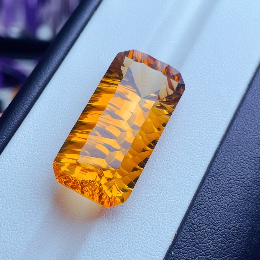 未镶嵌珠宝半成品水晶天然保真黄水晶裸石