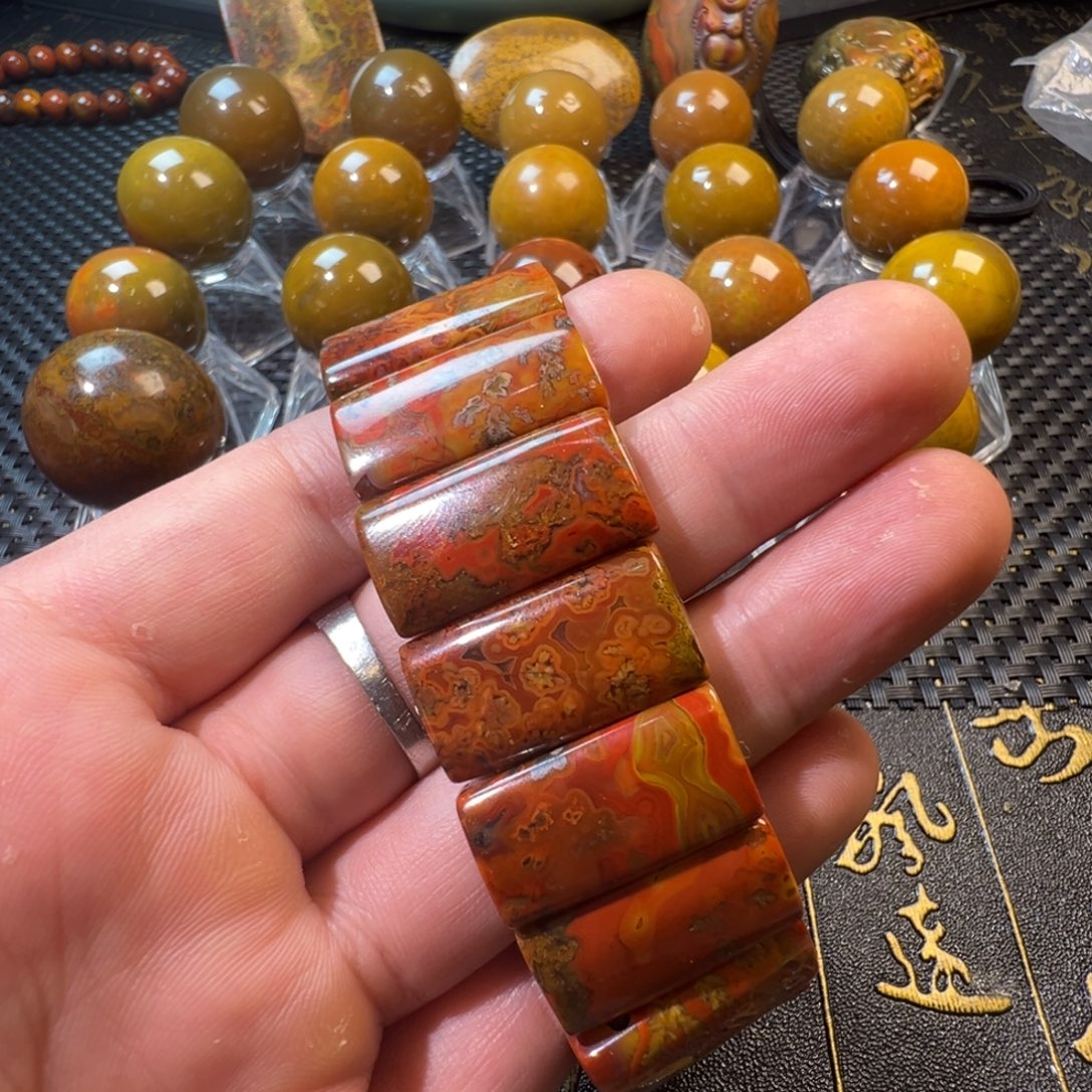 富***竹玛瑙/玉髓未镶嵌 战国红玛瑙