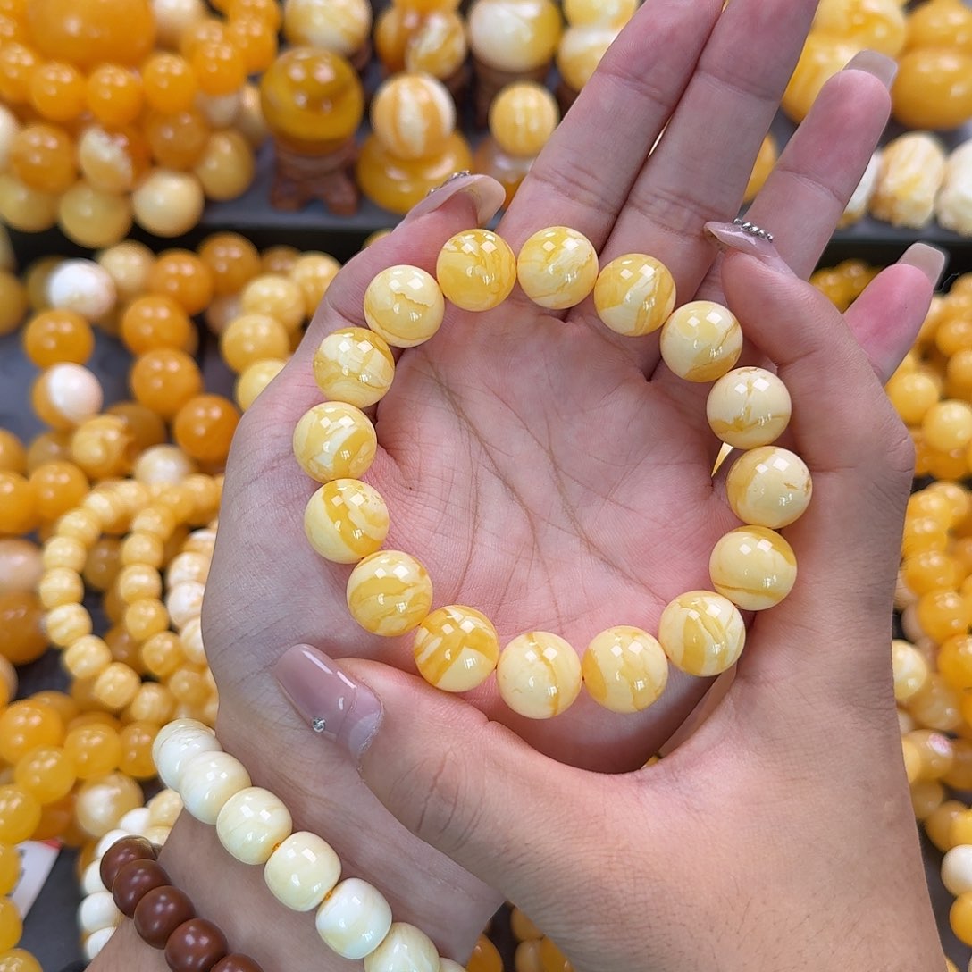 蜜蜡未镶嵌珠宝奇石同料15mm