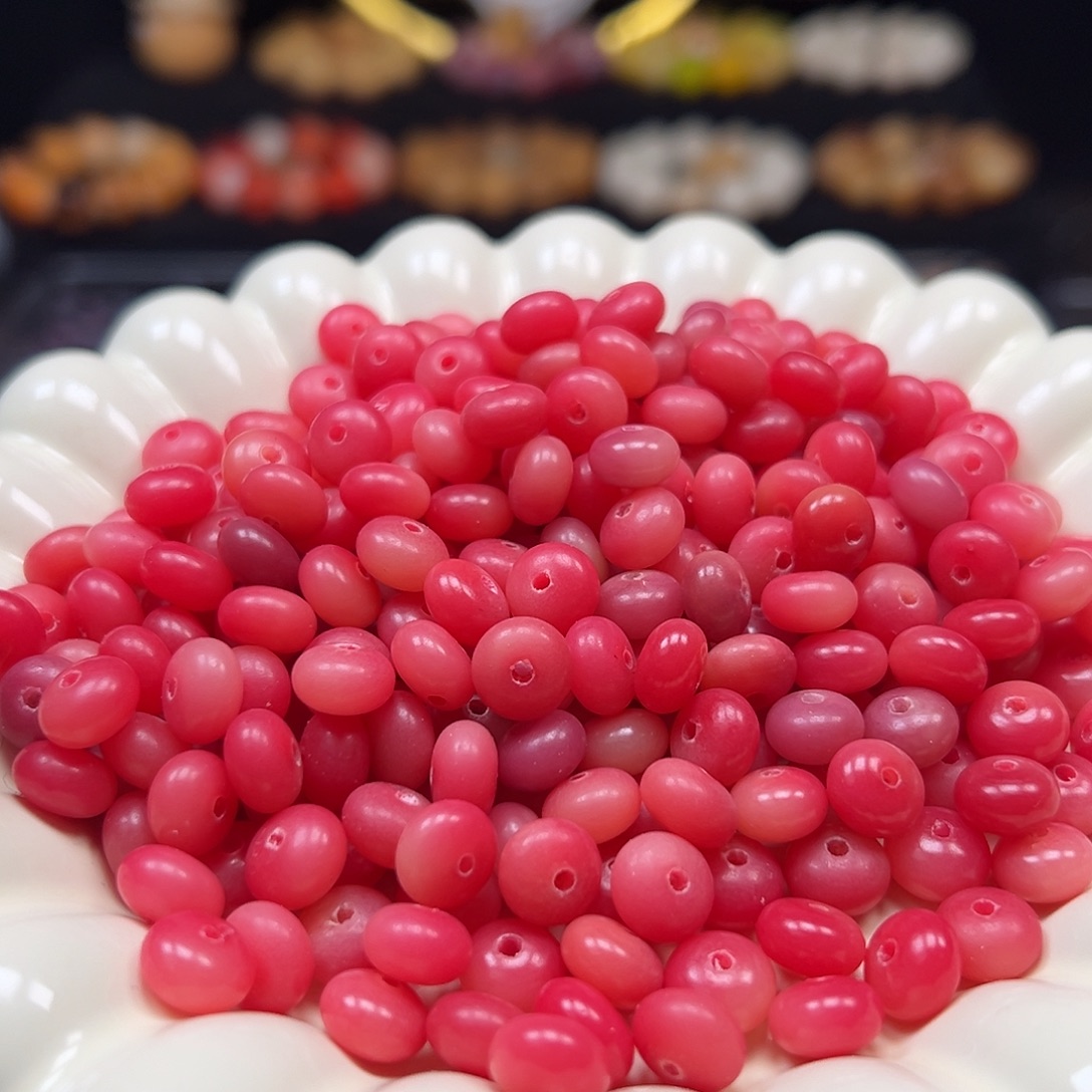 菩提根/象牙果手串微瑕卡9樱桃酪算盘300颗