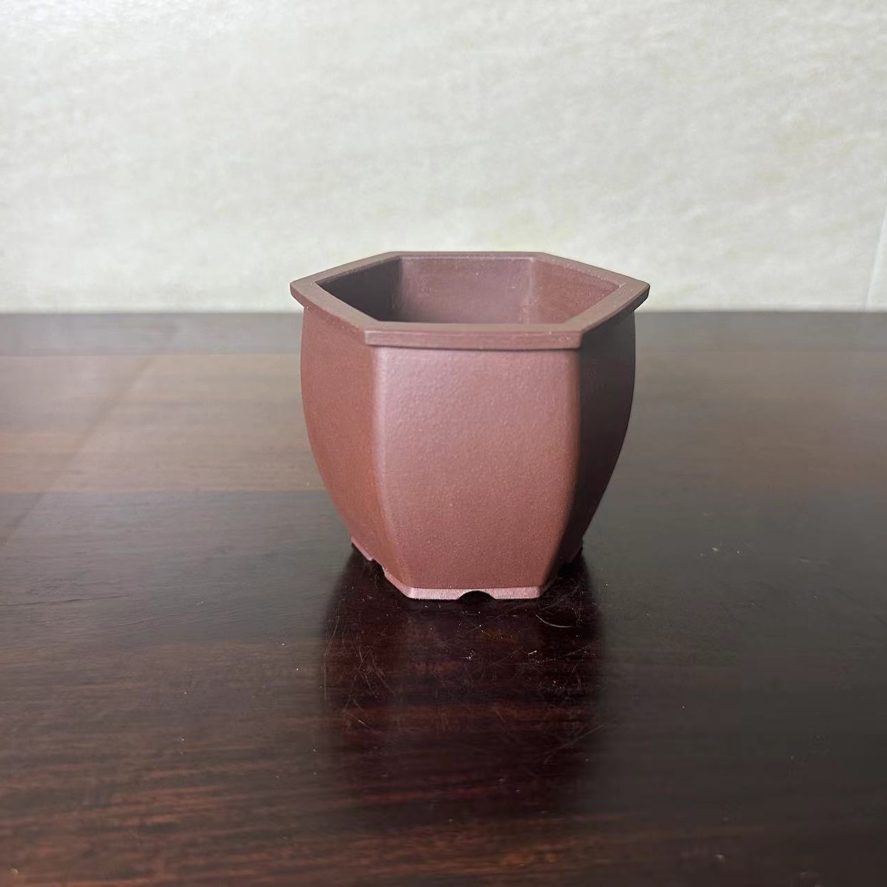 小花盆，宜兴黄龙山原矿紫泥（全手工制作）