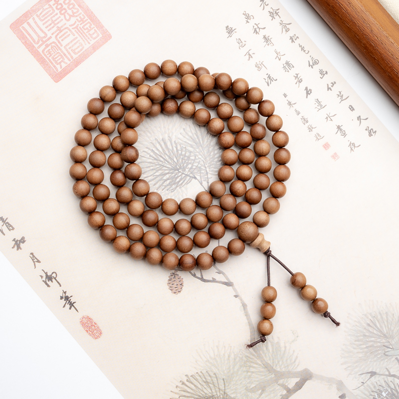 印度老山檀香6mm108颗多圈手串素串