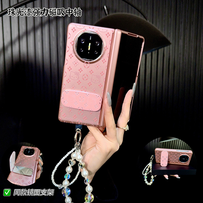 适用华为matex5手机壳折叠屏新款x6典藏版x3高级感超薄卡通支架女