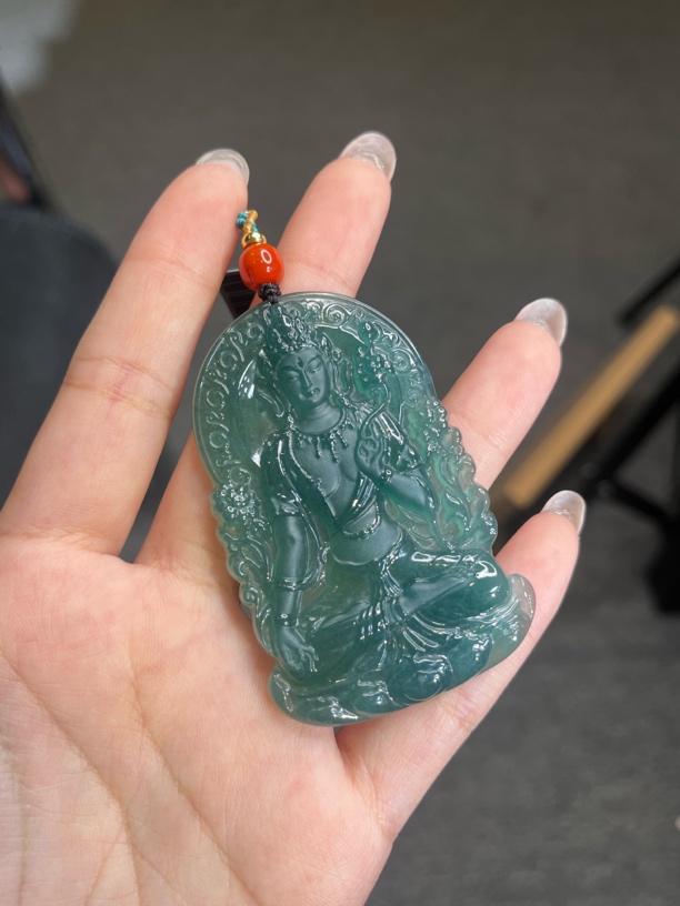 天然A货翡翠度母