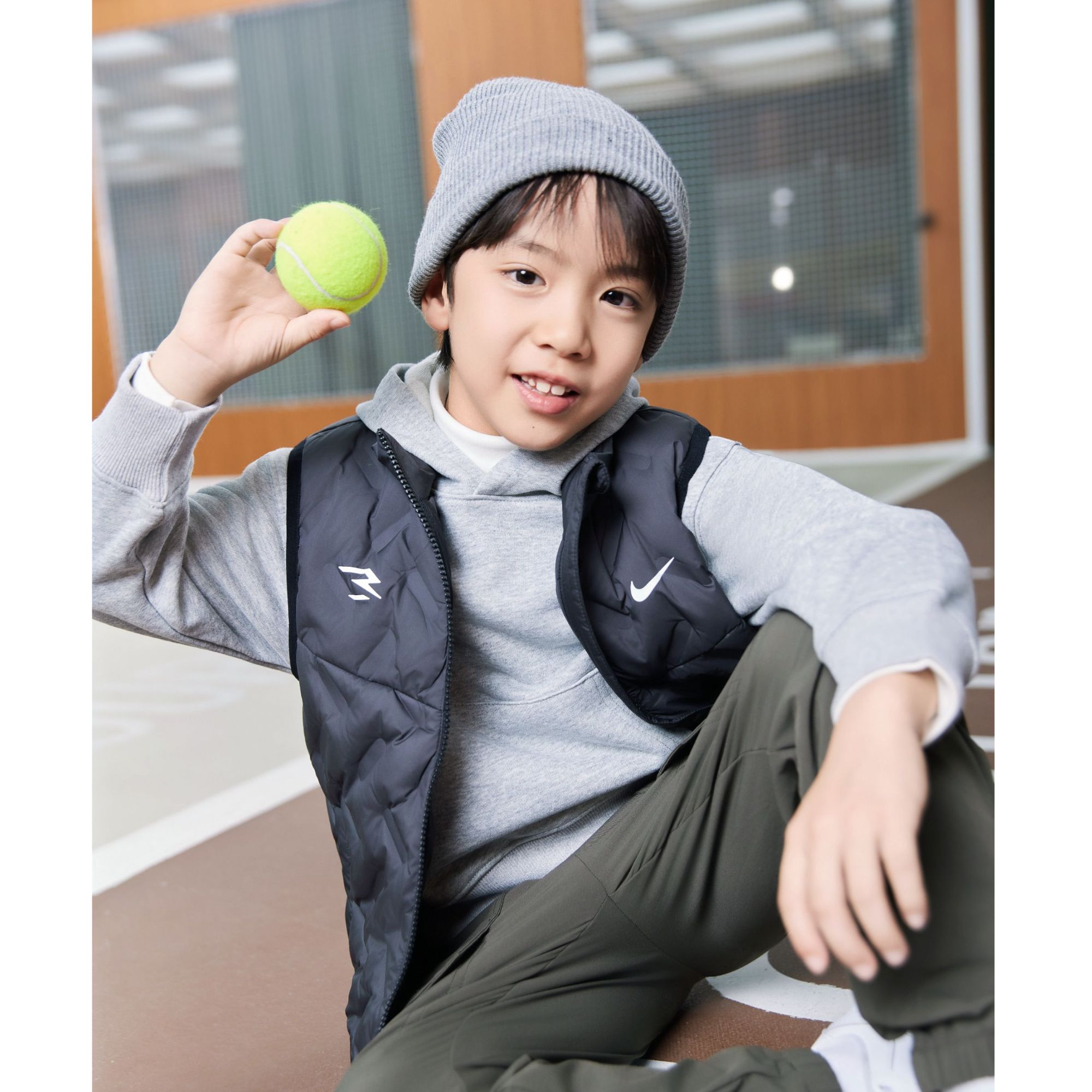 Nike 3BRAND男女童装秋冬季中大童保暖时尚梭织马甲RWN-VE-1498