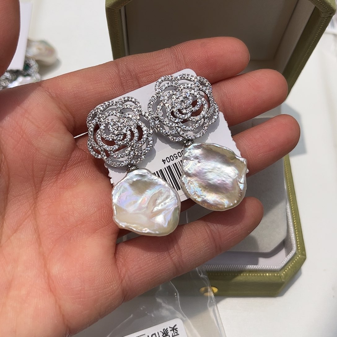 耳饰淡水珍珠合金