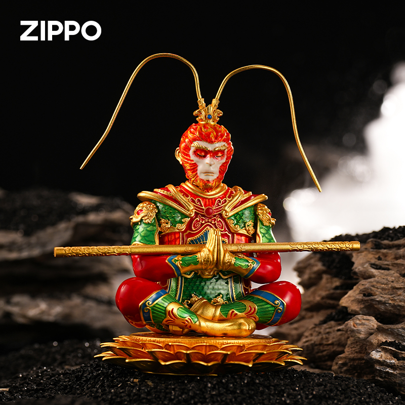 zippo打火机中国设计师【斗战胜佛】官方正品煤油防风火机国风DYX1