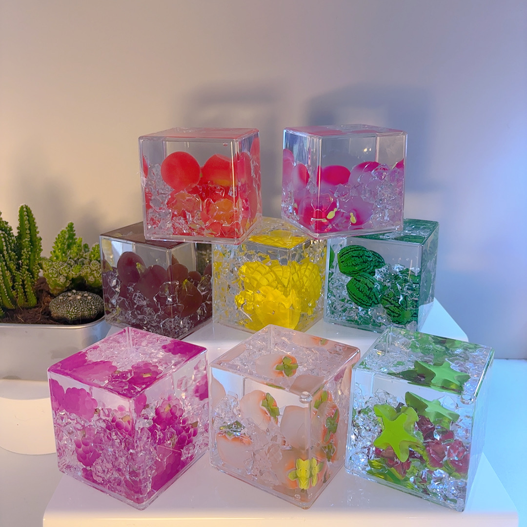 新【碎冰水果大方块】10色桌面摆件