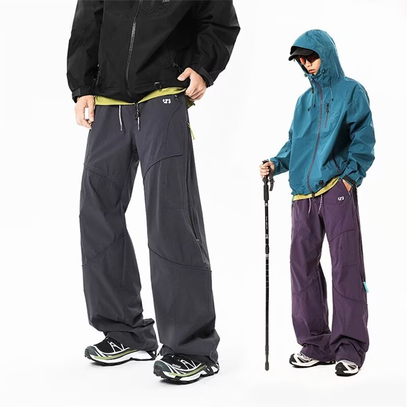 户外冲锋裤男夏季情侣户外山系机能风登山运动裤高街设计感休闲裤