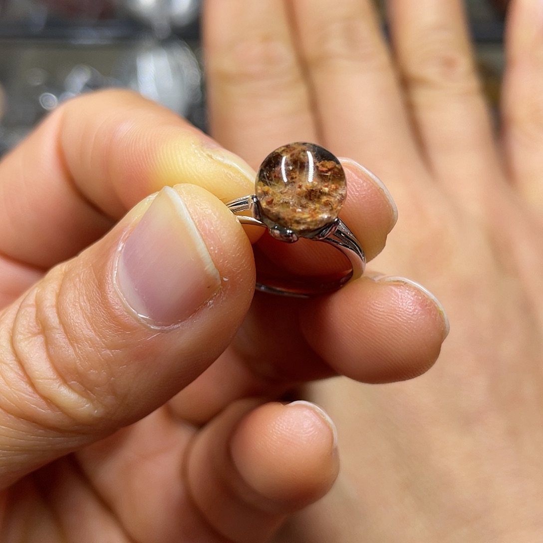 【闪购商品】水晶珠宝半成品银S925镶嵌戒指