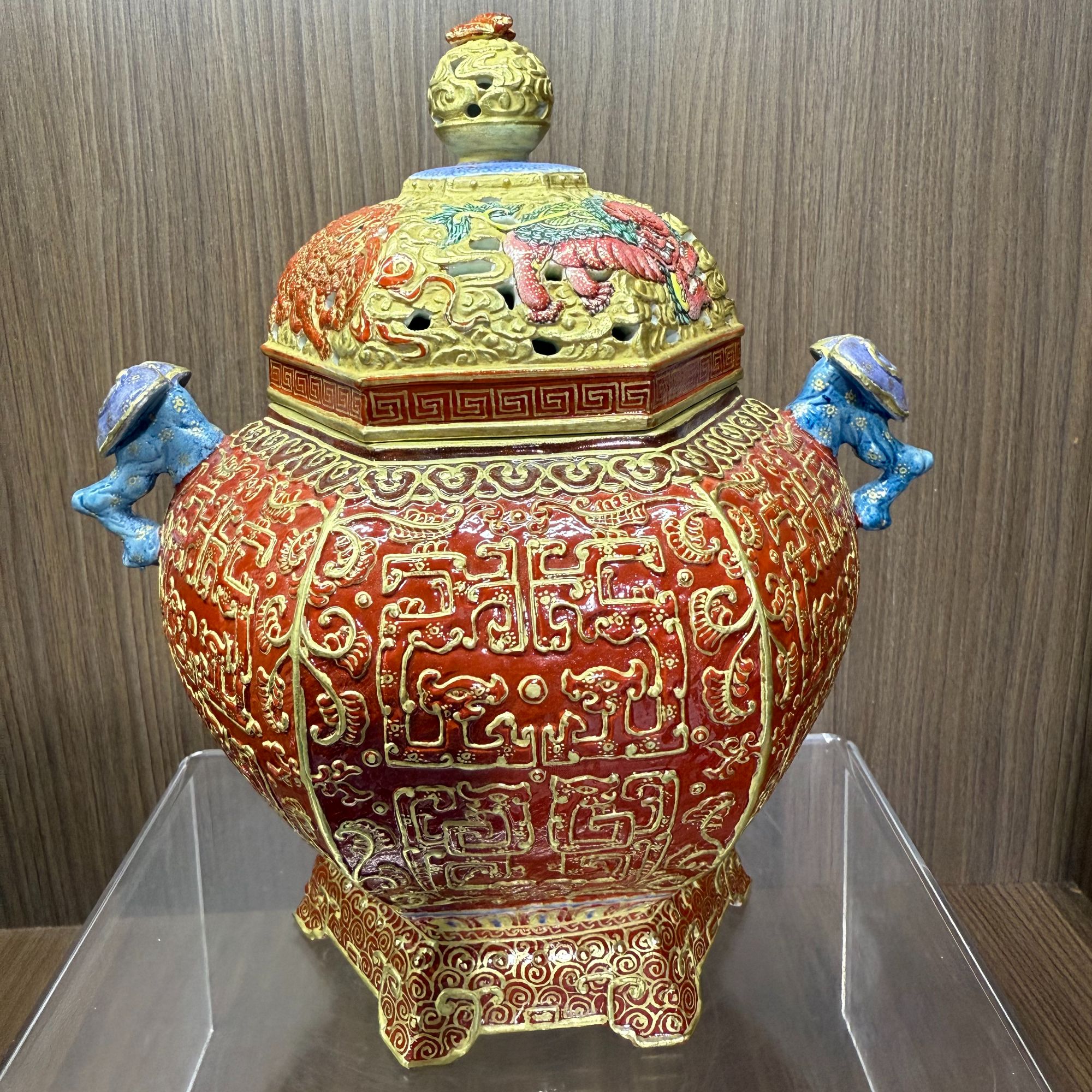 六方型雕刻香薰炉