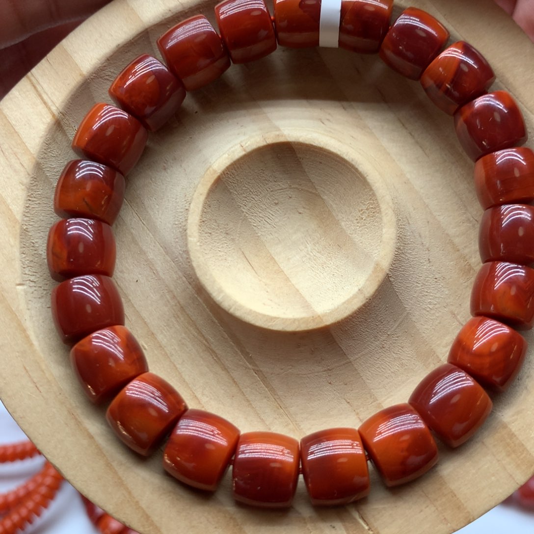 南红玛瑙手链未镶嵌