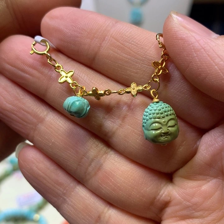 299|绿松石S925银吊坠