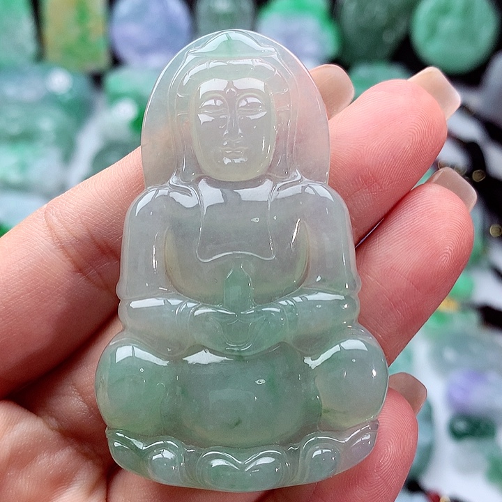 翡翠颈饰未镶嵌冰**檬翡翠