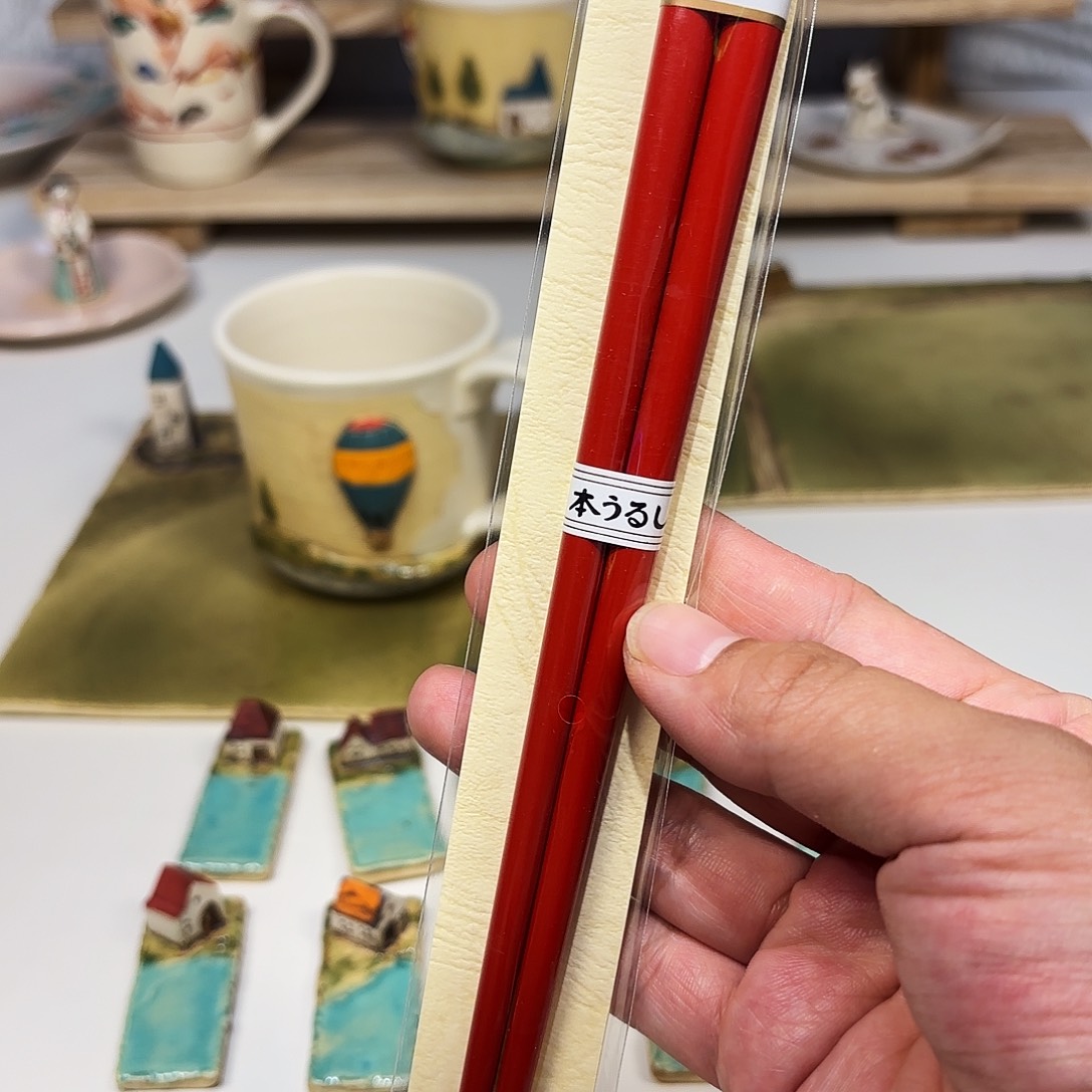 陶轮岛涂 筷子 红