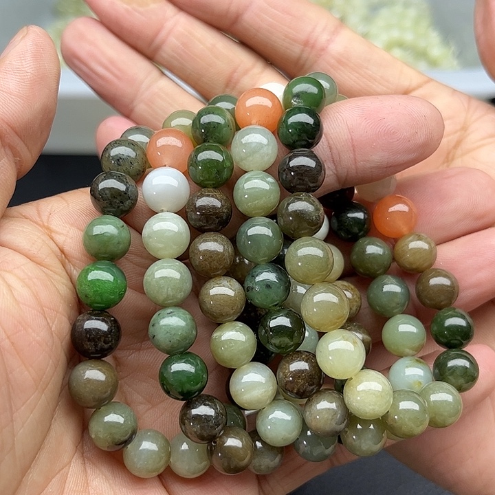 和田玉未镶嵌手链和田玉多宝手串卡10