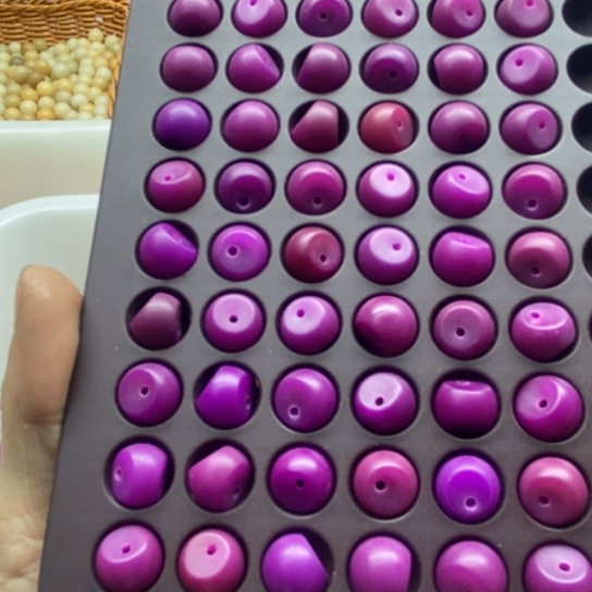 吊坠白玉菩提微瑕13紫色蒜瓣60颗