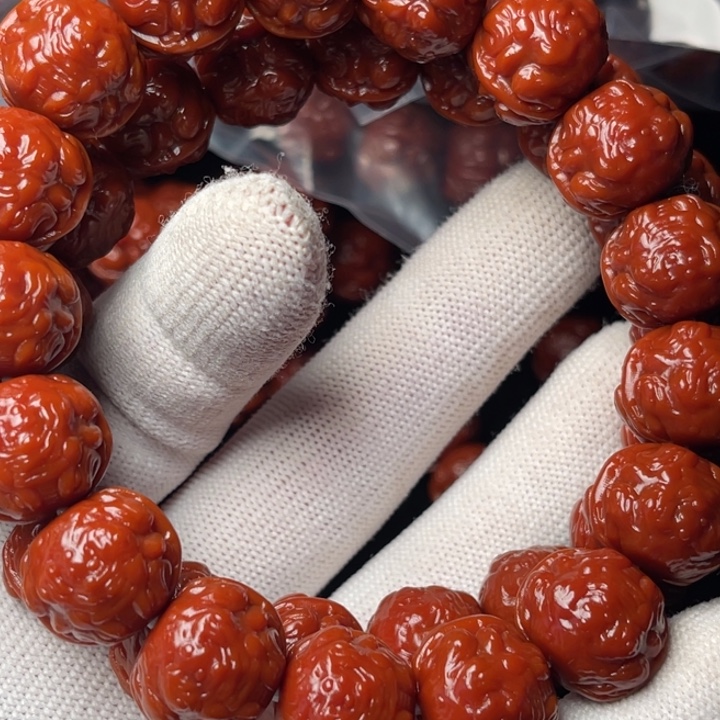 景***昕猴头核桃手串蟾王