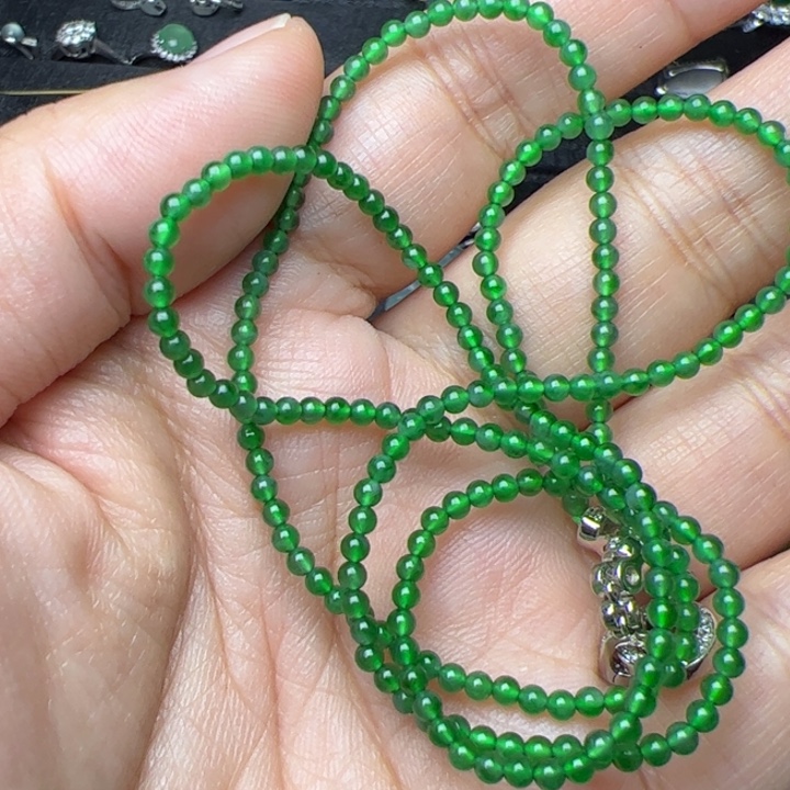 翡翠银S925镶嵌颈饰