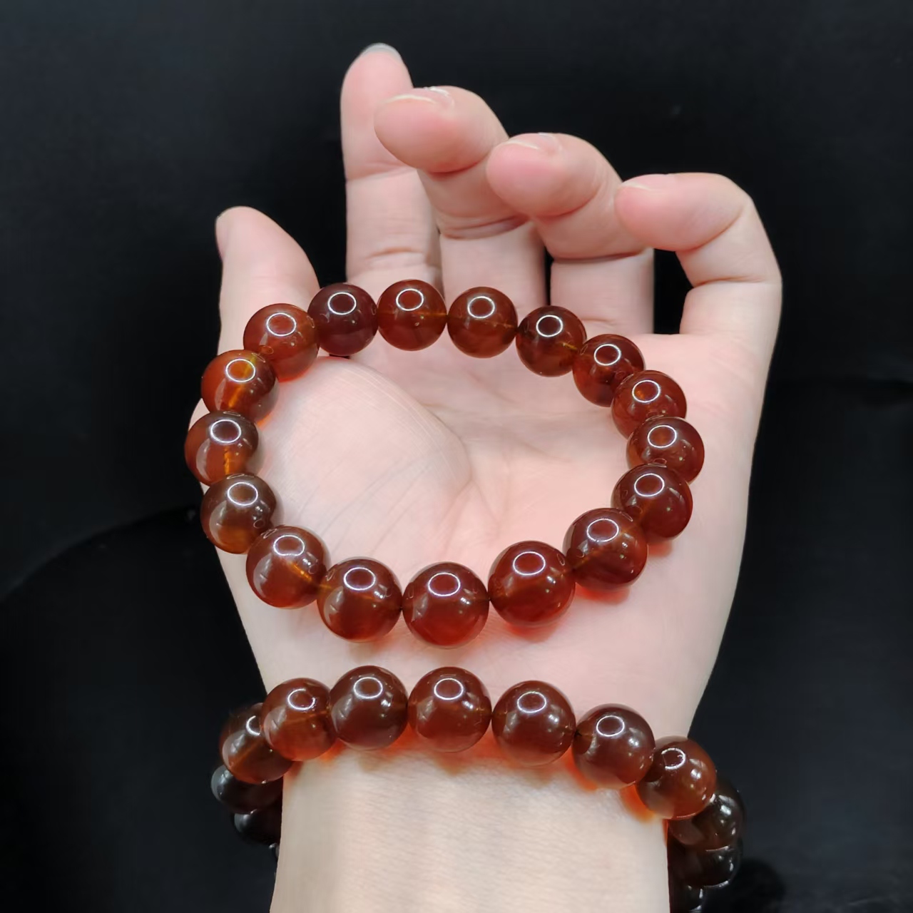 【康康严选】紫罗兰琥珀单圈手串K2【多样性发其一】约11mm+